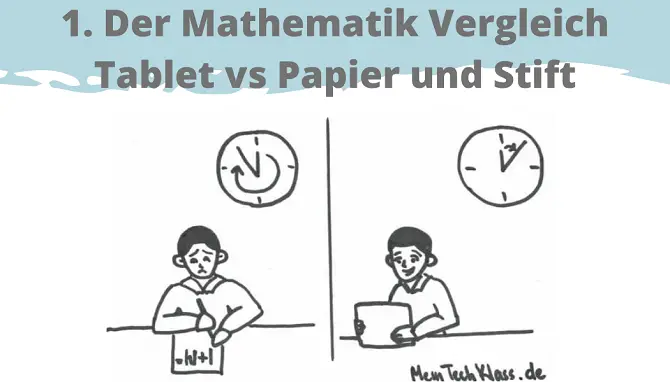Der Mathematik Vergleich Tablet vs Papier und Stift