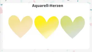 Aquarell-Herzen